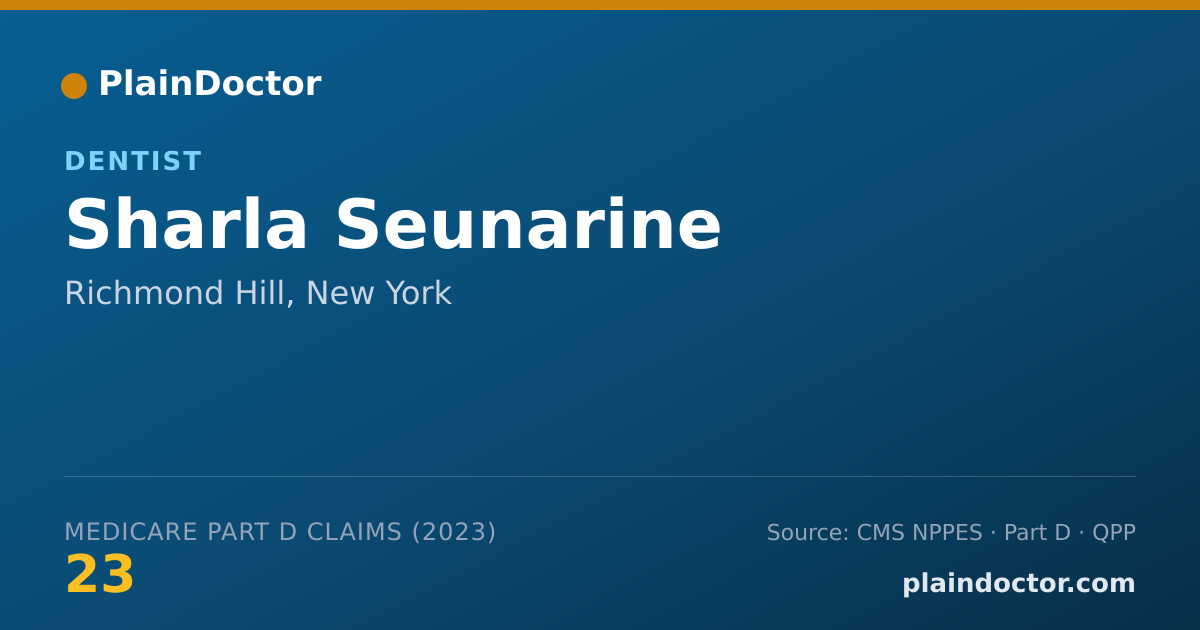 Shareable card for Sharla Seunarine - Dentist, Richmond Hill, NY