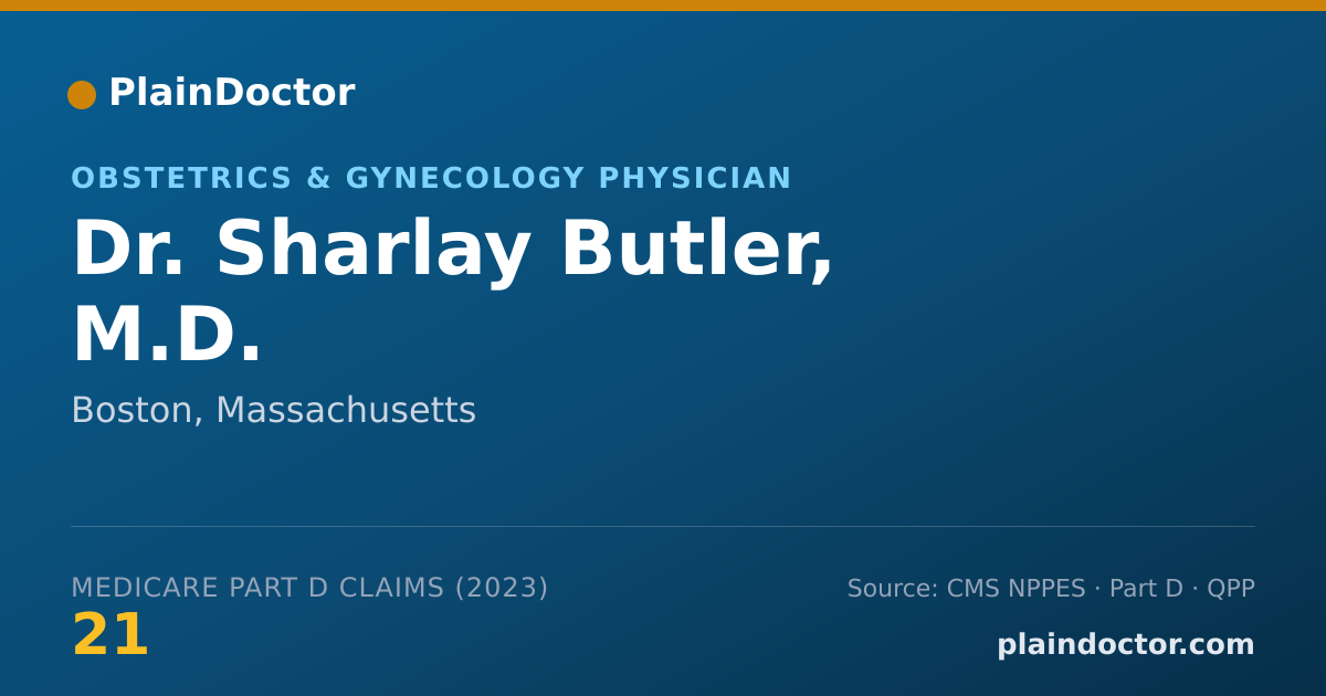 Shareable card for Sharlay Butler, M.D. - Obstetrics & Gynecology Physician, Boston, MA