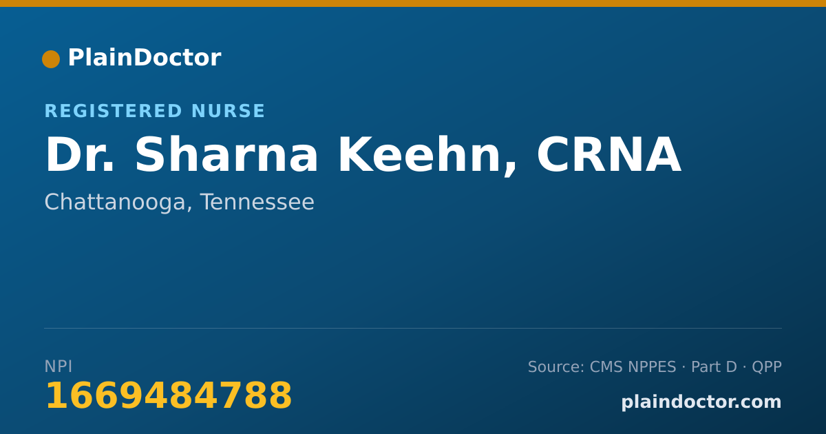 Shareable card for Sharna Keehn, CRNA - Registered Nurse, Chattanooga, TN