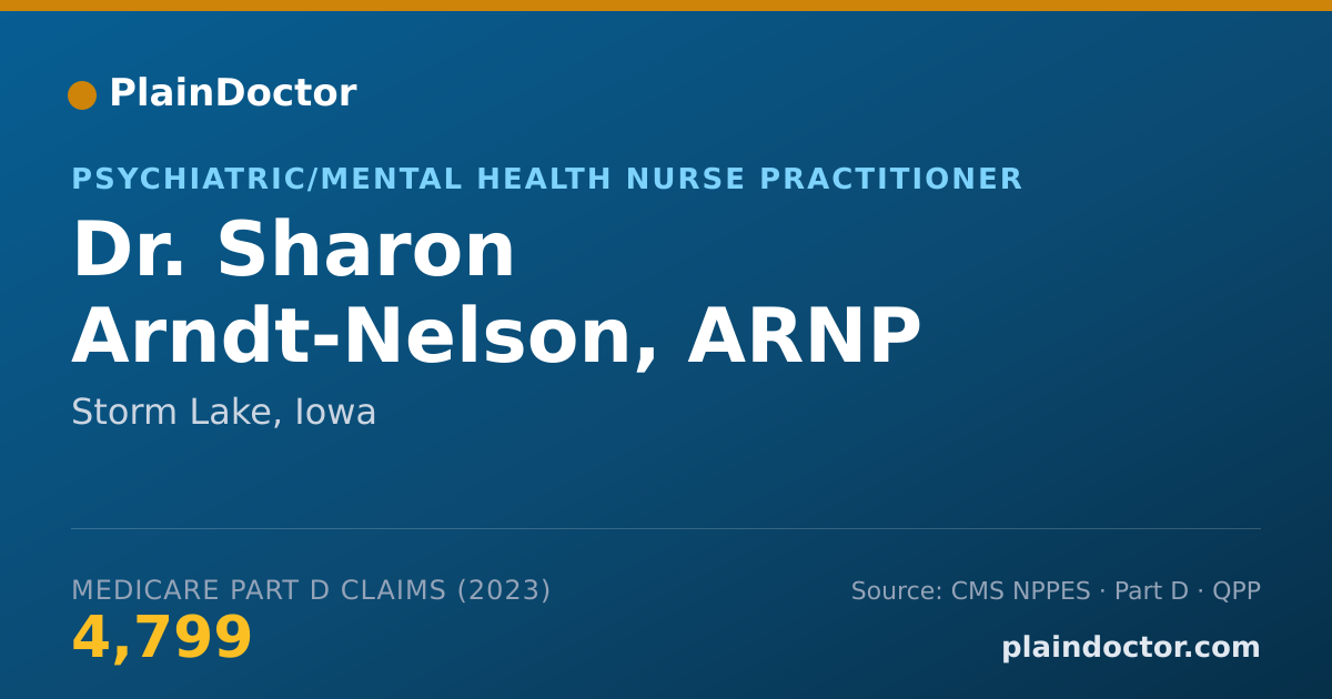 Shareable card for Sharon Arndt-Nelson, ARNP - Psychiatric/Mental Health Nurse Practitioner, Storm Lake, IA