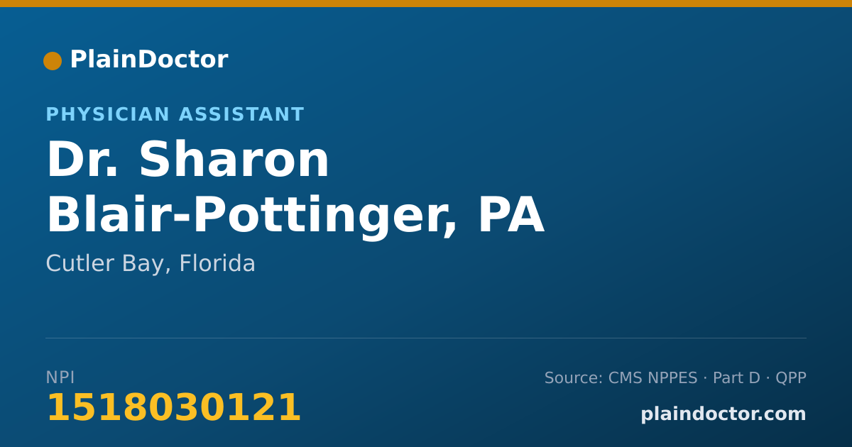 Shareable card for Sharon Blair-Pottinger, PA - Physician Assistant, Cutler Bay, FL