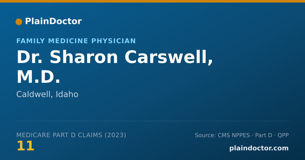 Shareable card for Sharon Carswell, M.D. - Family Medicine Physician, Caldwell, ID