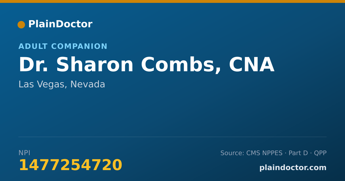 Shareable card for Sharon Combs, CNA - Adult Companion, Las Vegas, NV