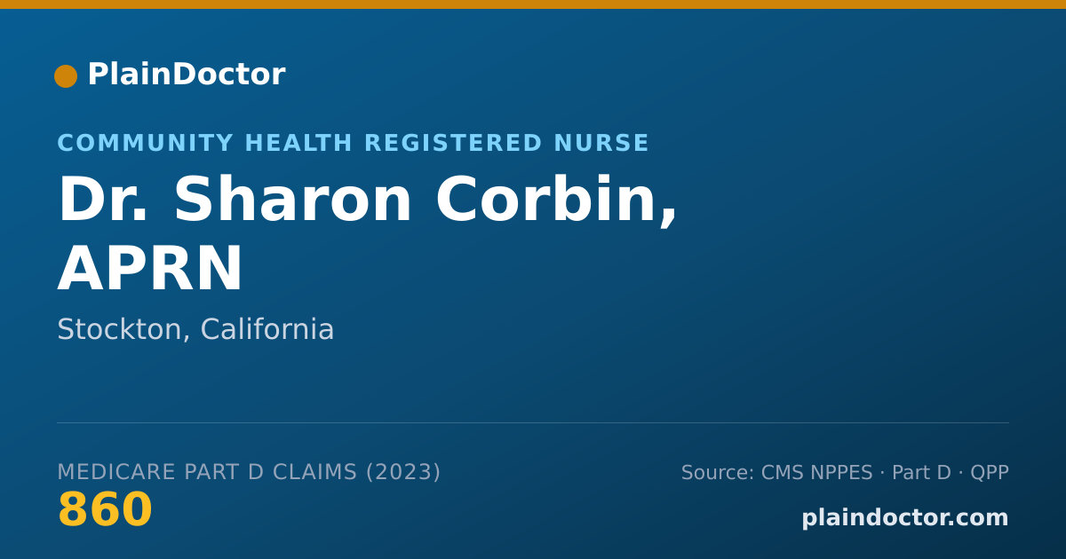 Shareable card for Sharon Corbin, APRN - Community Health Registered Nurse, Stockton, CA