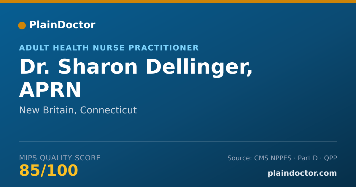 Shareable card for Sharon Dellinger, APRN - Adult Health Nurse Practitioner, New Britain, CT