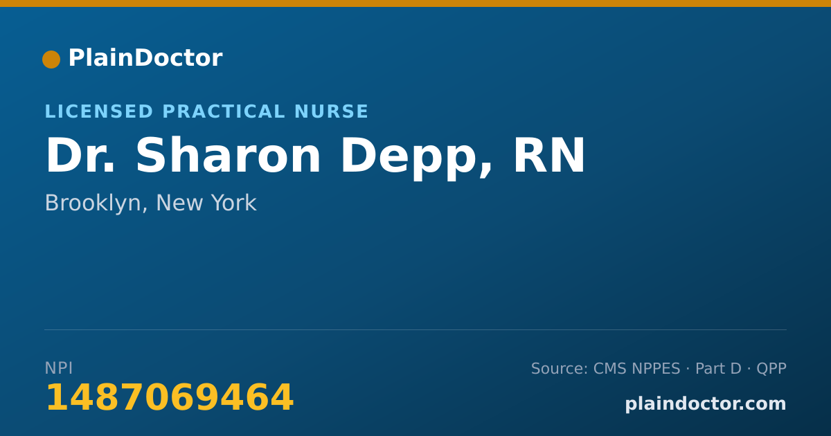 Shareable card for Sharon Depp, RN - Licensed Practical Nurse, Brooklyn, NY