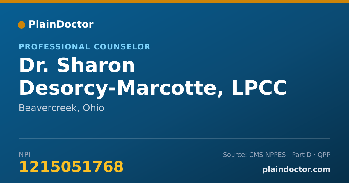 Shareable card for Sharon Desorcy-Marcotte, LPCC - Professional Counselor, Beavercreek, OH