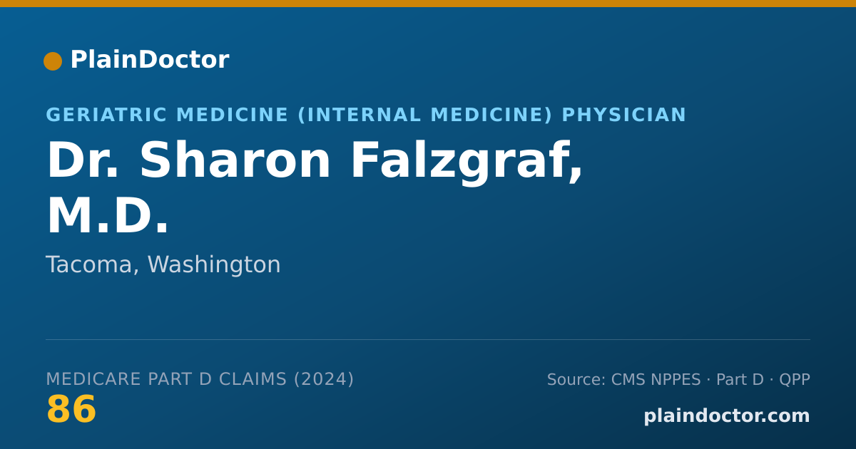 Shareable card for Sharon Falzgraf, M.D. - Geriatric Medicine (Internal Medicine) Physician, Tacoma, WA