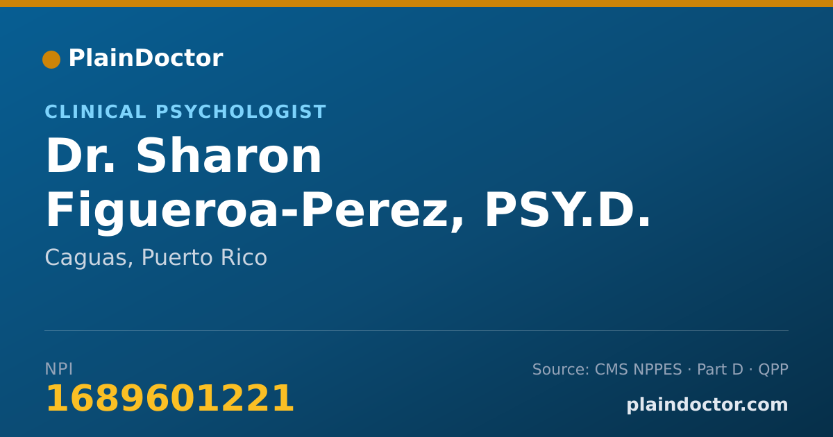 Shareable card for Sharon Figueroa-Perez, PSY.D. - Clinical Psychologist, Caguas, PR