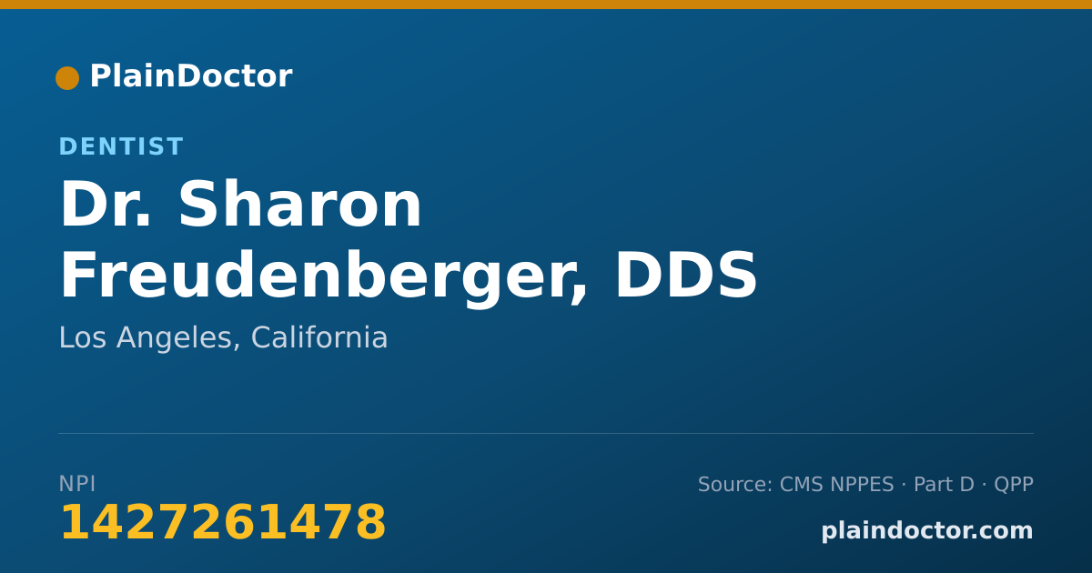 Shareable card for Sharon Freudenberger, DDS - Dentist, Los Angeles, CA