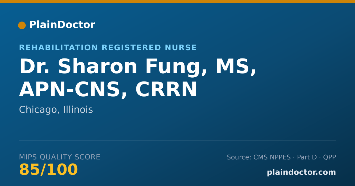 Shareable card for Sharon Fung, MS, APN-CNS, CRRN - Rehabilitation Registered Nurse, Chicago, IL