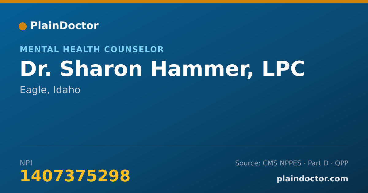 Shareable card for Sharon Hammer, LPC - Mental Health Counselor, Eagle, ID