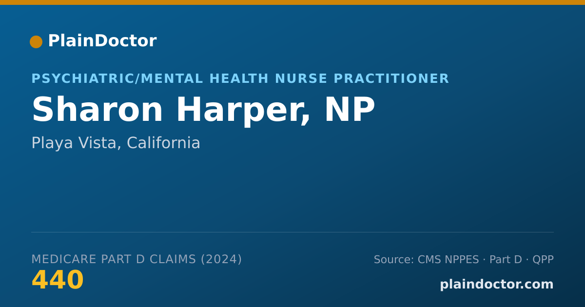 Shareable card for Sharon Harper, NP - Psychiatric/Mental Health Nurse Practitioner, Playa Vista, CA