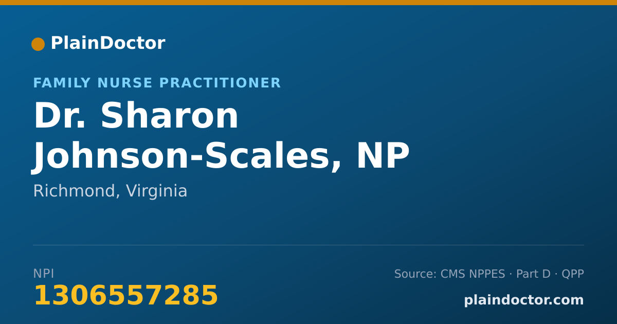 Shareable card for Sharon Johnson-Scales, NP - Family Nurse Practitioner, Richmond, VA