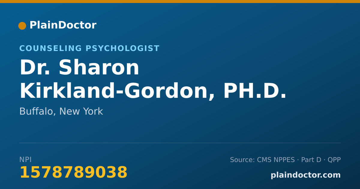 Shareable card for Sharon Kirkland-Gordon, PH.D. - Counseling Psychologist, Buffalo, NY