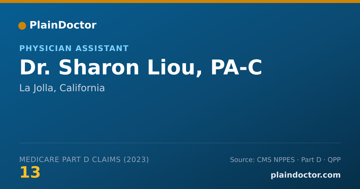 Shareable card for Sharon Liou, PA-C - Physician Assistant, La Jolla, CA