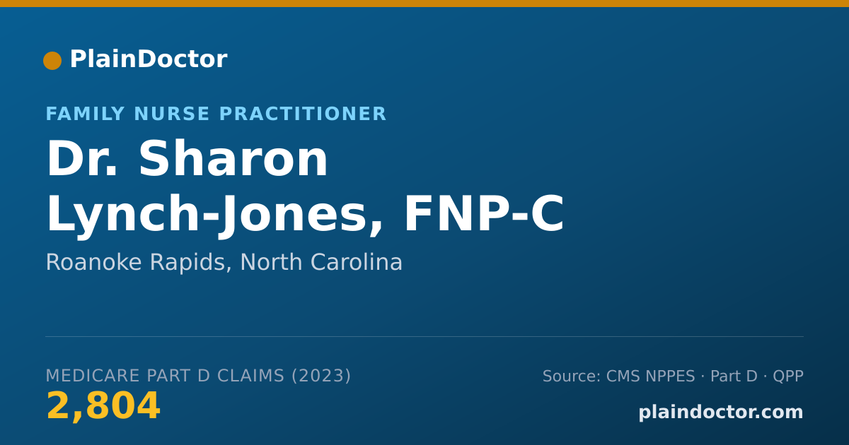 Shareable card for Sharon Lynch-Jones, FNP-C - Family Nurse Practitioner, Roanoke Rapids, NC