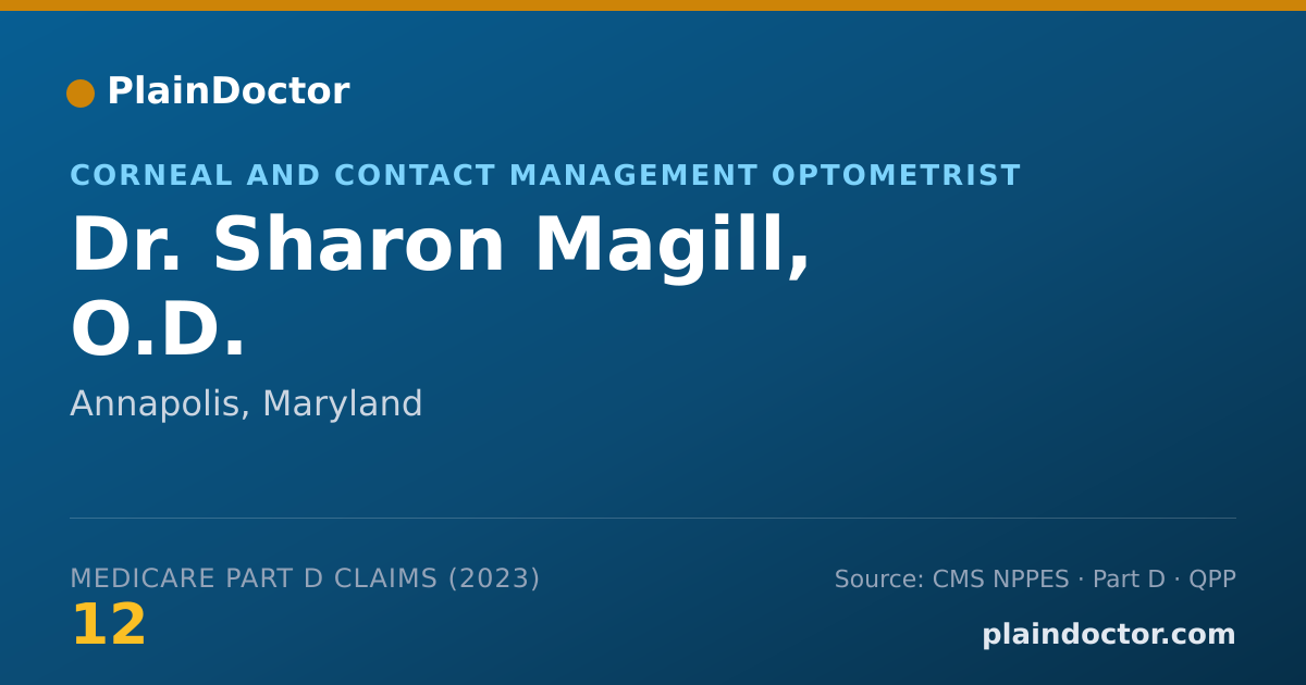 Shareable card for Sharon Magill, O.D. - Corneal and Contact Management Optometrist, Annapolis, MD