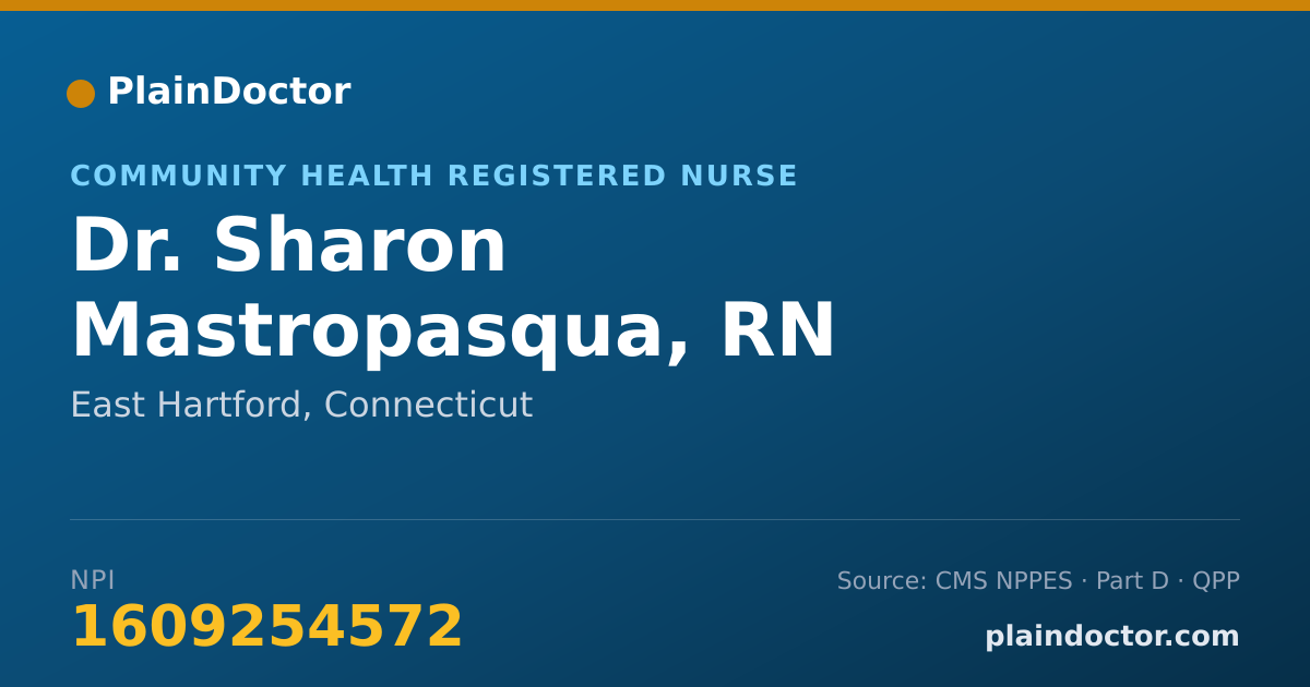 Shareable card for Sharon Mastropasqua, RN - Community Health Registered Nurse, East Hartford, CT