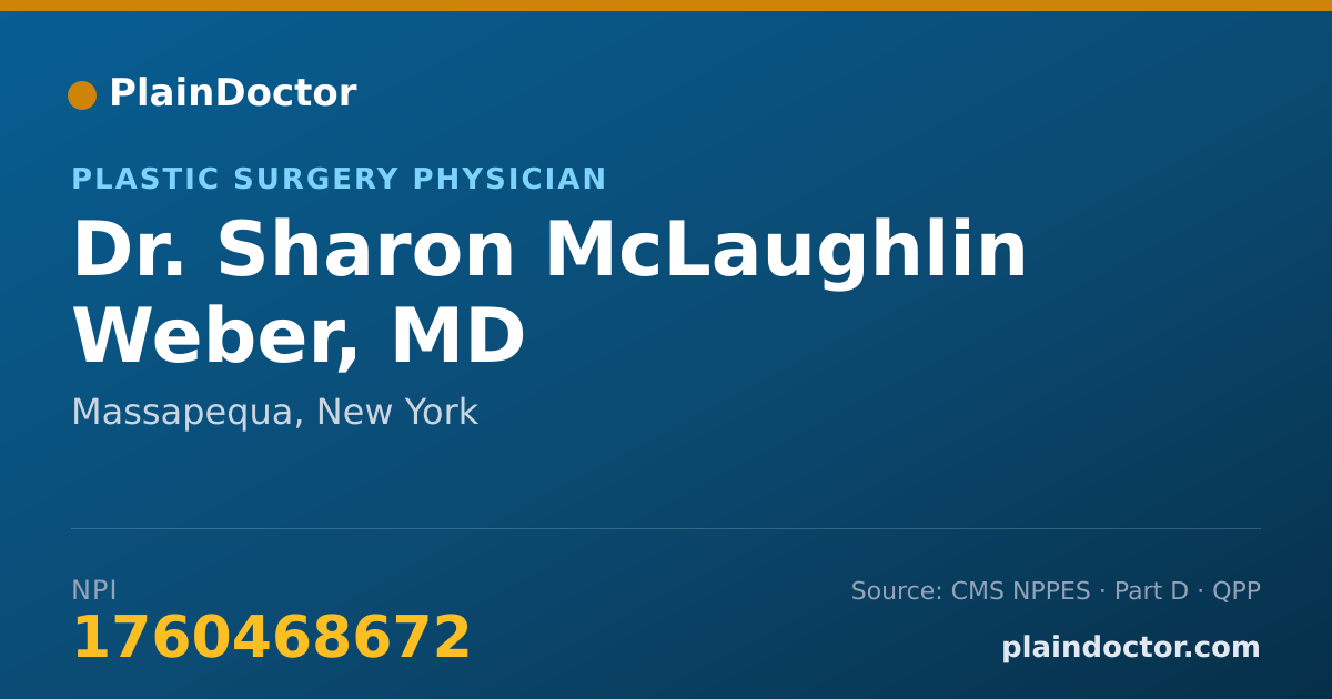 Shareable card for Sharon McLaughlin Weber, MD - Plastic Surgery Physician, Massapequa, NY