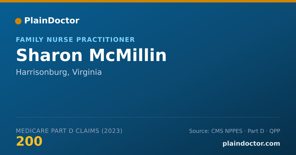 Shareable card for Sharon McMillin - Family Nurse Practitioner, Harrisonburg, VA