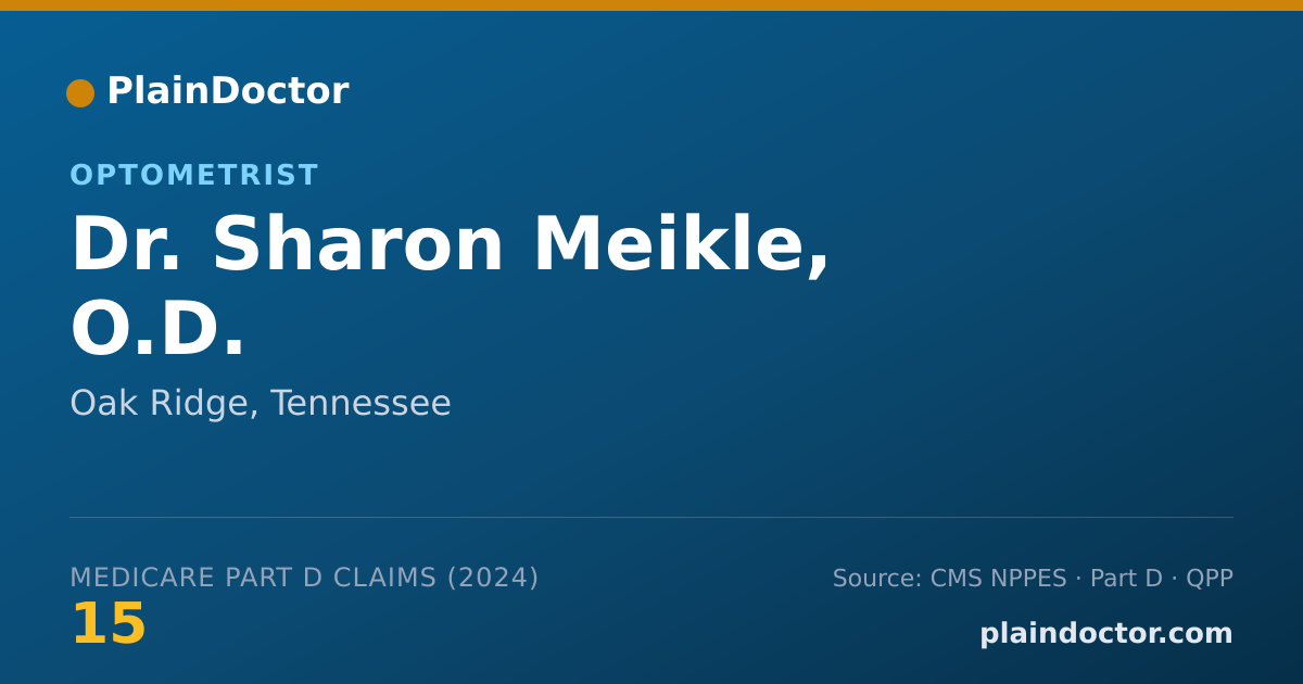 Shareable card for Sharon Meikle, O.D. - Optometrist, Oak Ridge, TN
