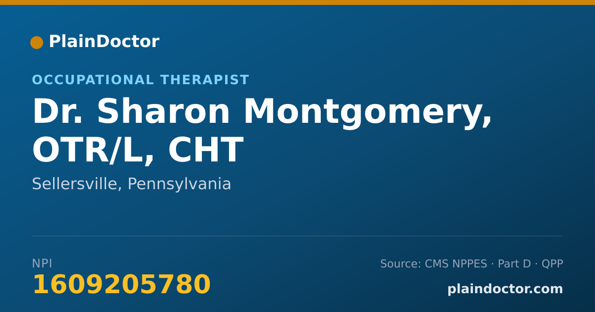 Shareable card for Sharon Montgomery, OTR/L, CHT - Occupational Therapist, Sellersville, PA