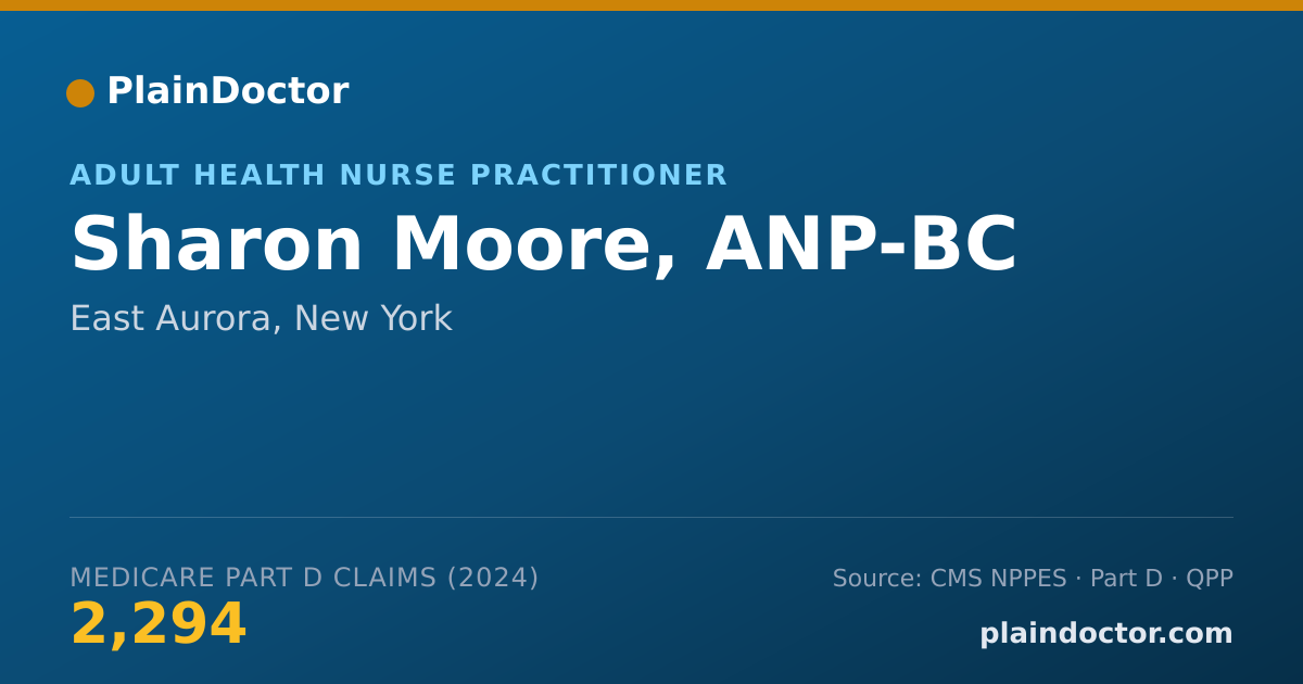 Shareable card for Sharon Moore, ANP-BC - Adult Health Nurse Practitioner, East Aurora, NY