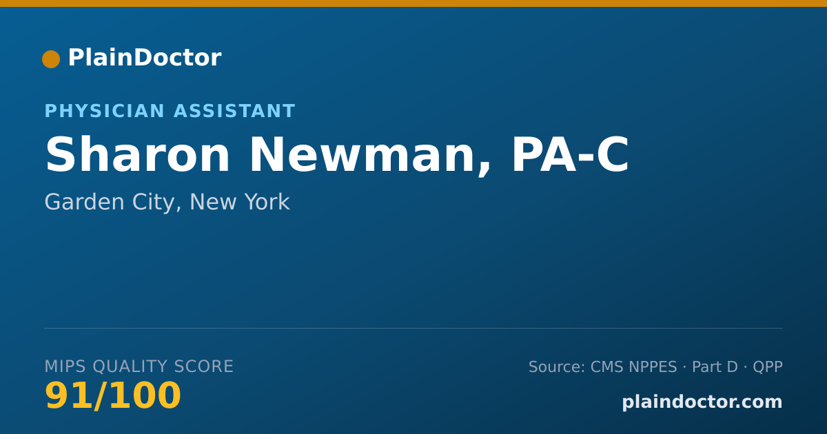 Shareable card for Sharon Newman, PA-C - Physician Assistant, Garden City, NY