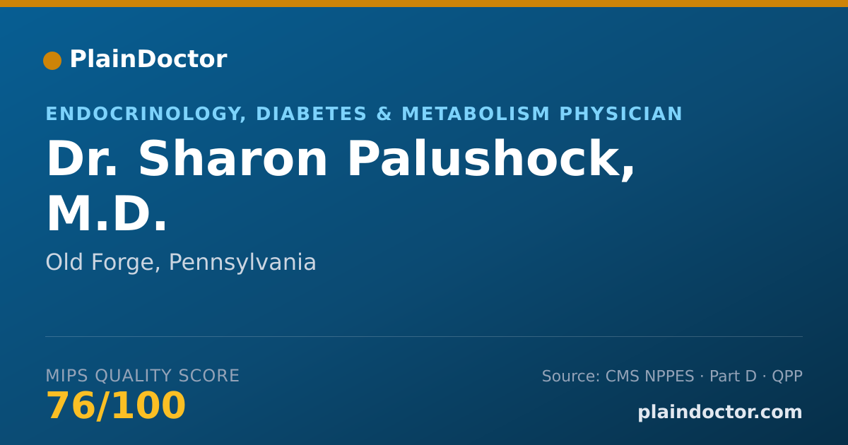 Shareable card for Sharon Palushock, M.D. - Internal Medicine Physician, Old Forge, PA