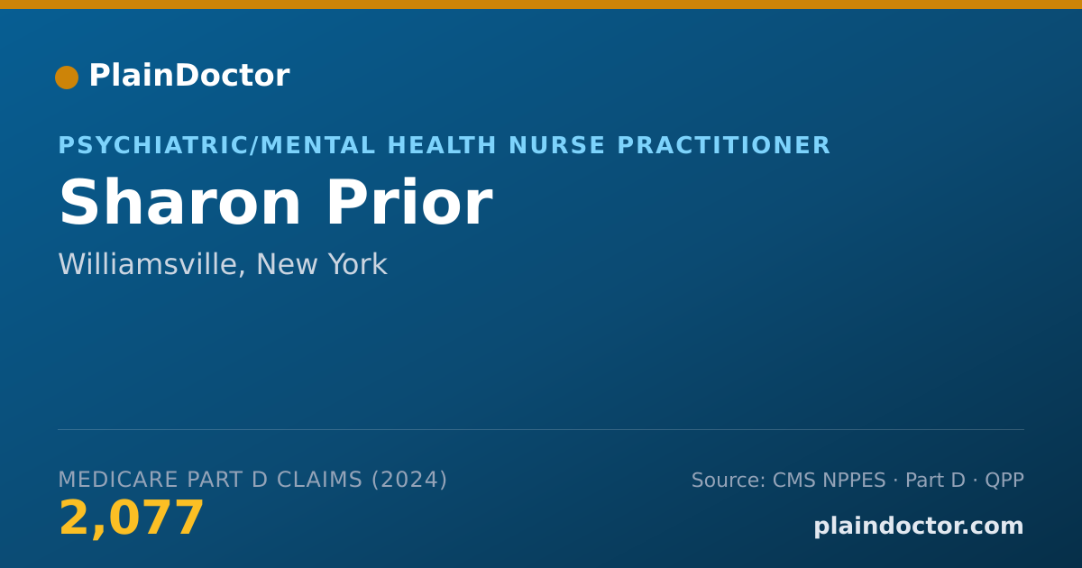 Shareable card for Sharon Prior - Psychiatric/Mental Health Nurse Practitioner, Williamsville, NY