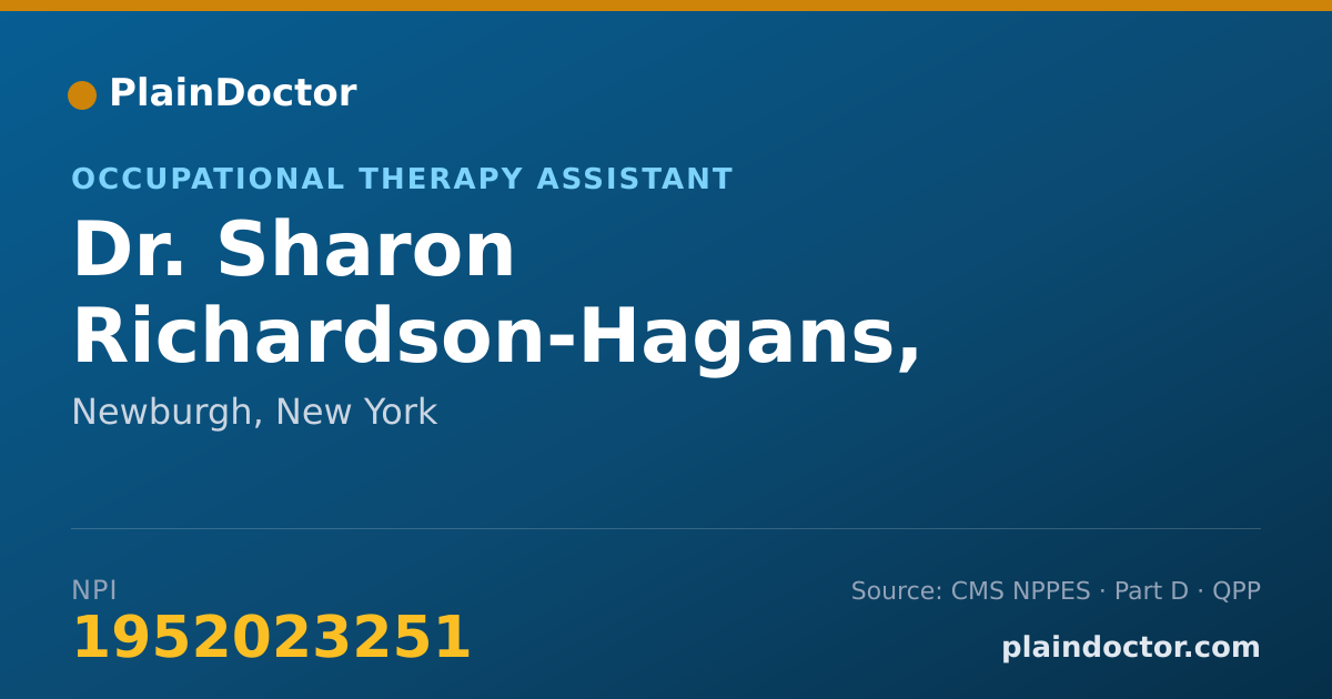 Shareable card for Sharon Richardson-Hagans, COTA/L - Occupational Therapy Assistant, Newburgh, NY