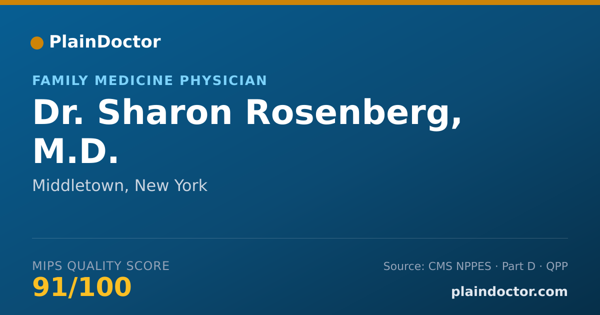 Shareable card for Sharon Rosenberg, M.D. - Family Medicine Physician, Middletown, NY
