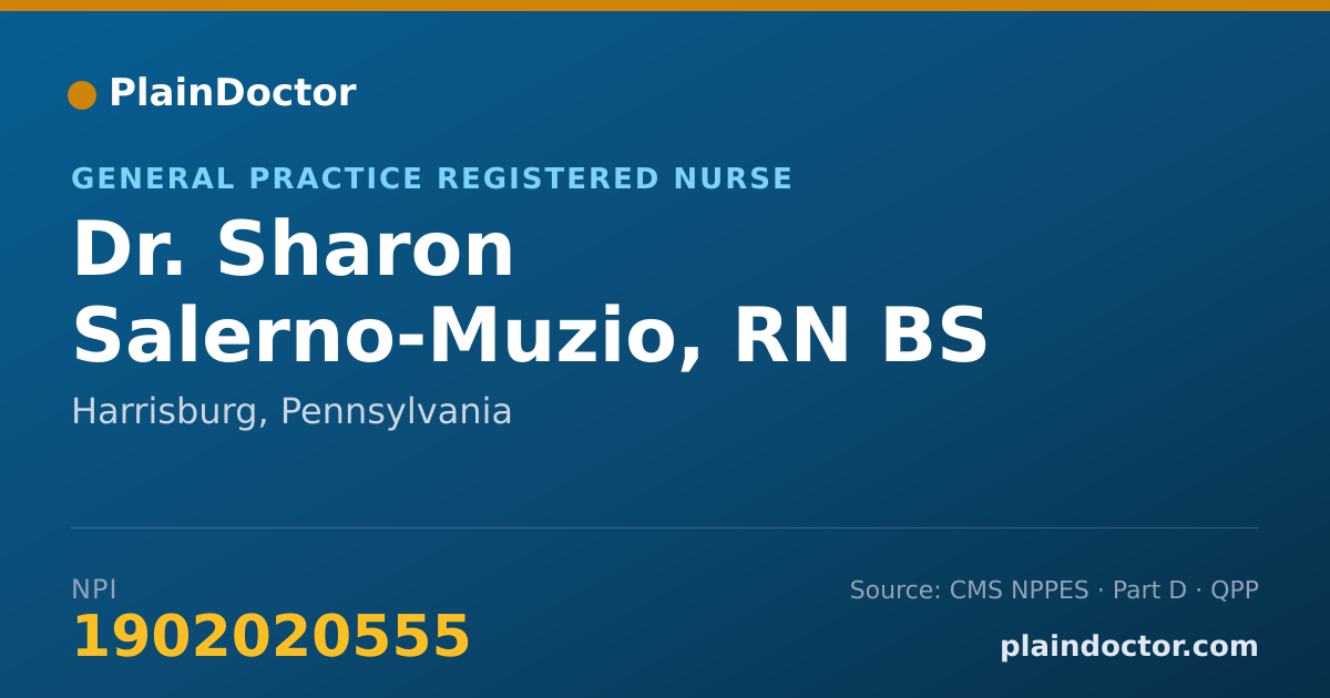 Shareable card for Sharon Salerno-Muzio, RN BS NCTMB - General Practice Registered Nurse, Harrisburg, PA
