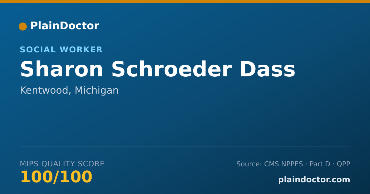Shareable card for Sharon Schroeder Dass - Social Worker, Kentwood, MI
