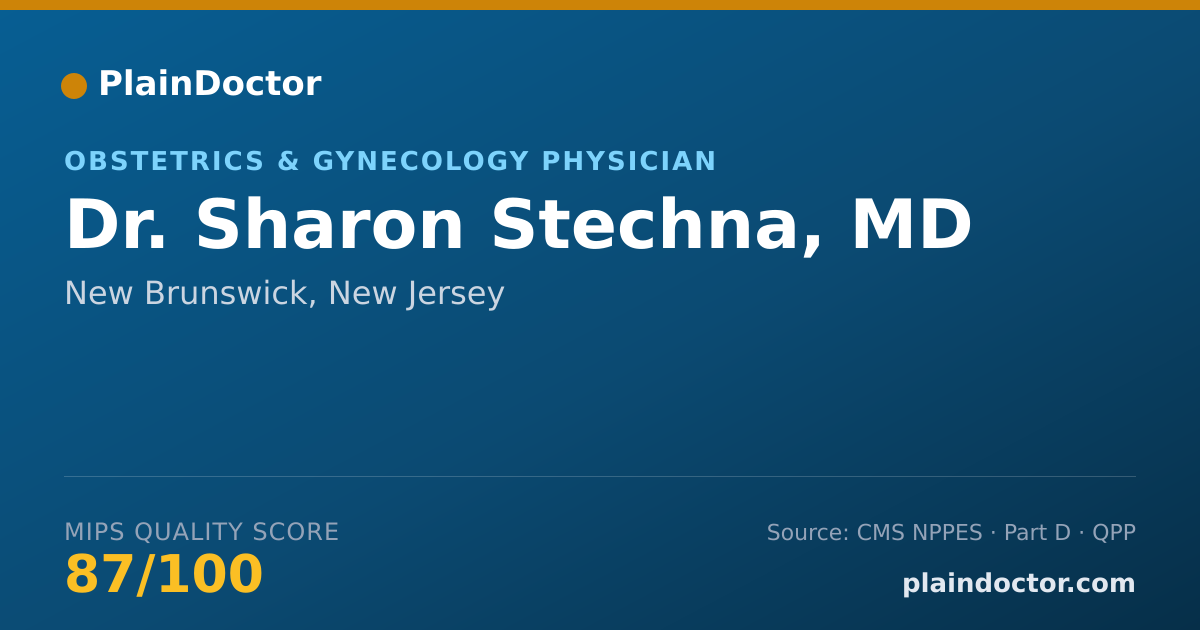 Shareable card for Sharon Stechna, MD - Obstetrics & Gynecology Physician, New Brunswick, NJ
