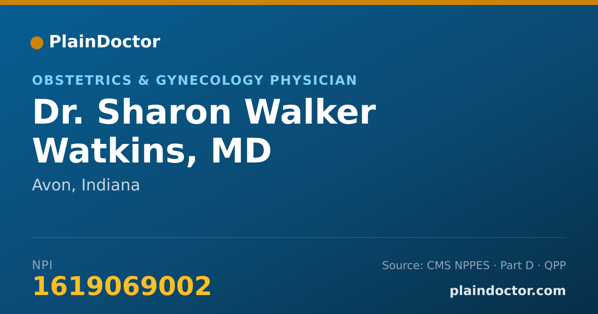 Shareable card for Sharon Walker Watkins, MD - Obstetrics & Gynecology Physician, Avon, IN