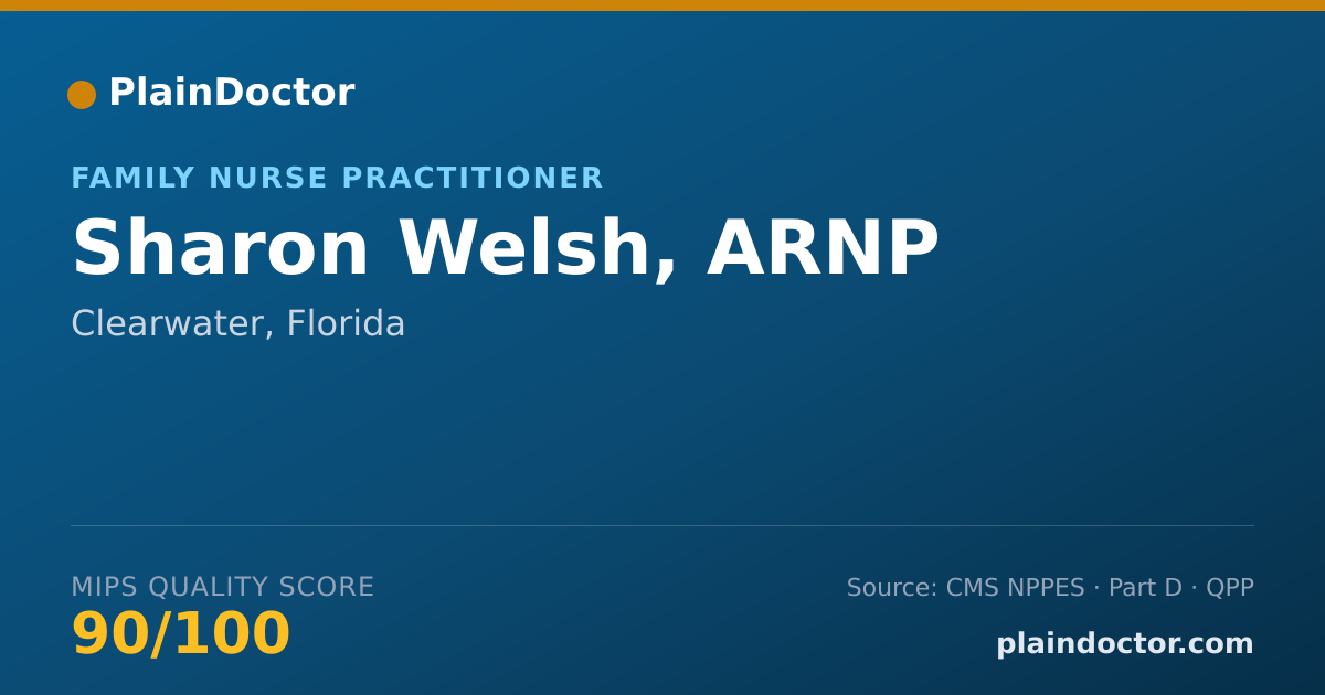 Shareable card for Sharon Welsh, ARNP - Family Nurse Practitioner, Clearwater, FL