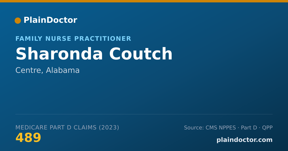 Shareable card for Sharonda Coutch - Family Nurse Practitioner, Centre, AL