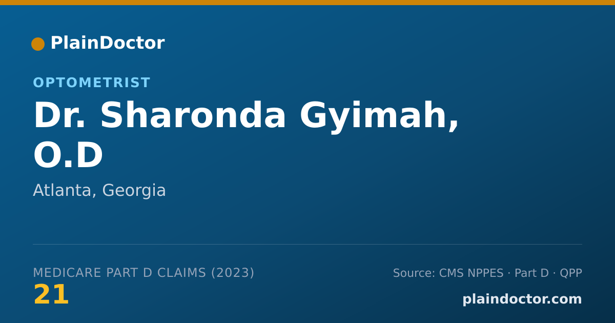 Shareable card for Sharonda Gyimah, O.D - Optometrist, Atlanta, GA