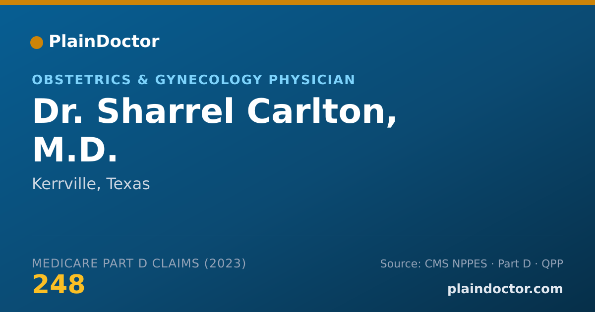 Shareable card for Sharrel Carlton, M.D. - Obstetrics & Gynecology Physician, Kerrville, TX