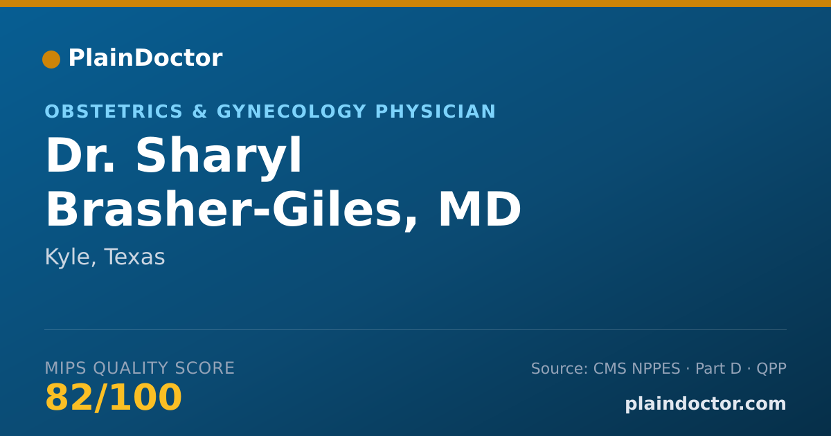 Shareable card for Sharyl Brasher-Giles, MD - Obstetrics & Gynecology Physician, Kyle, TX
