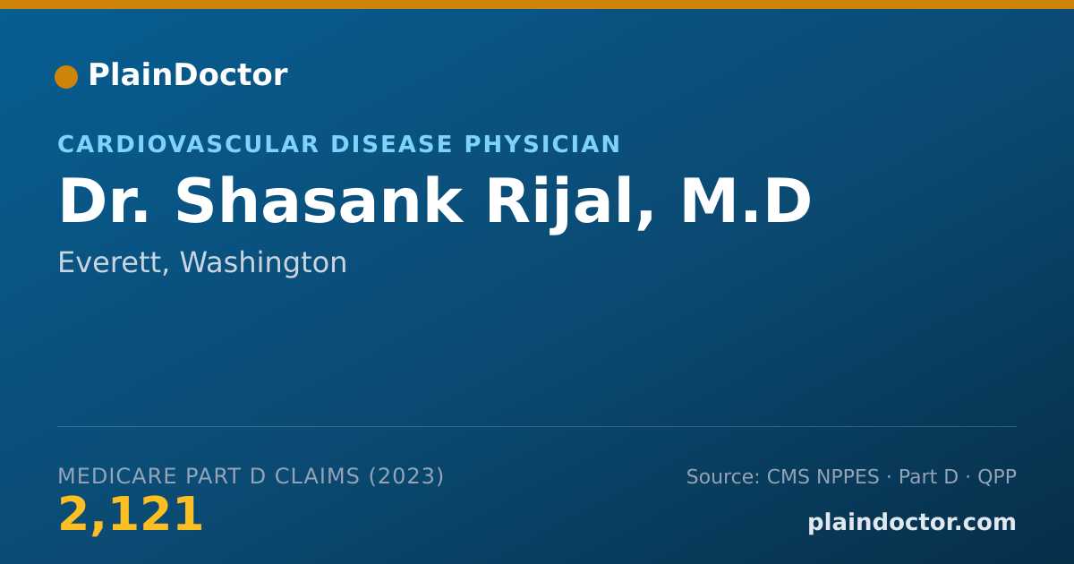 Shareable card for Shasank Rijal, M.D - Cardiovascular Disease Physician, Everett, WA