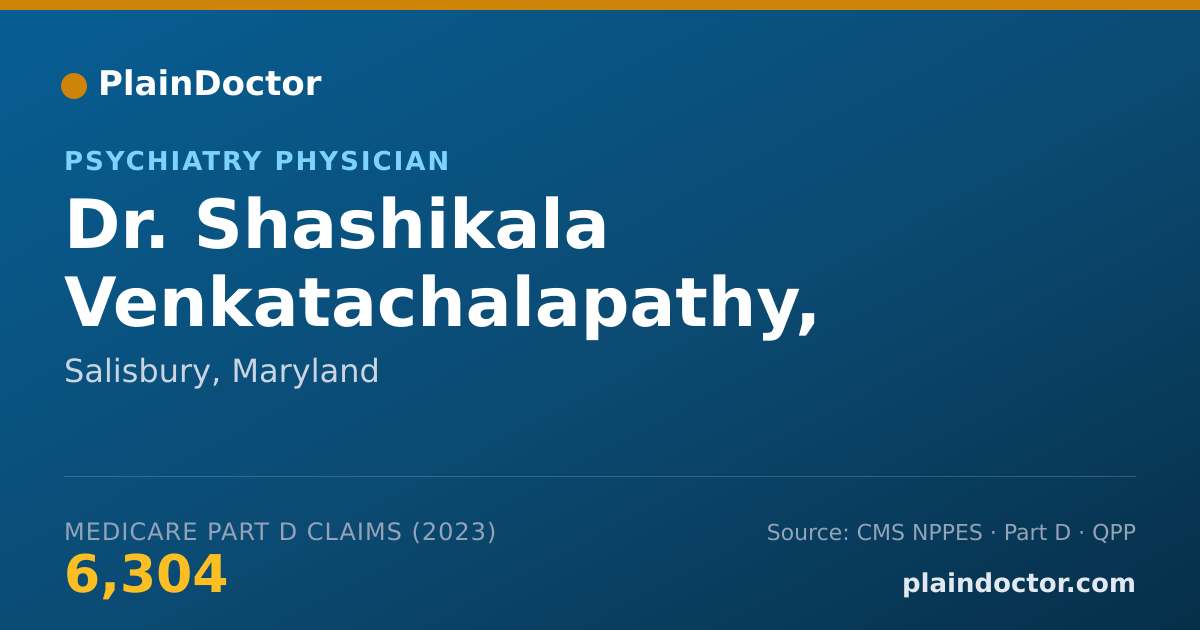 Shareable card for Shashikala Venkatachalapathy, M.D. - Psychiatry Physician, Salisbury, MD