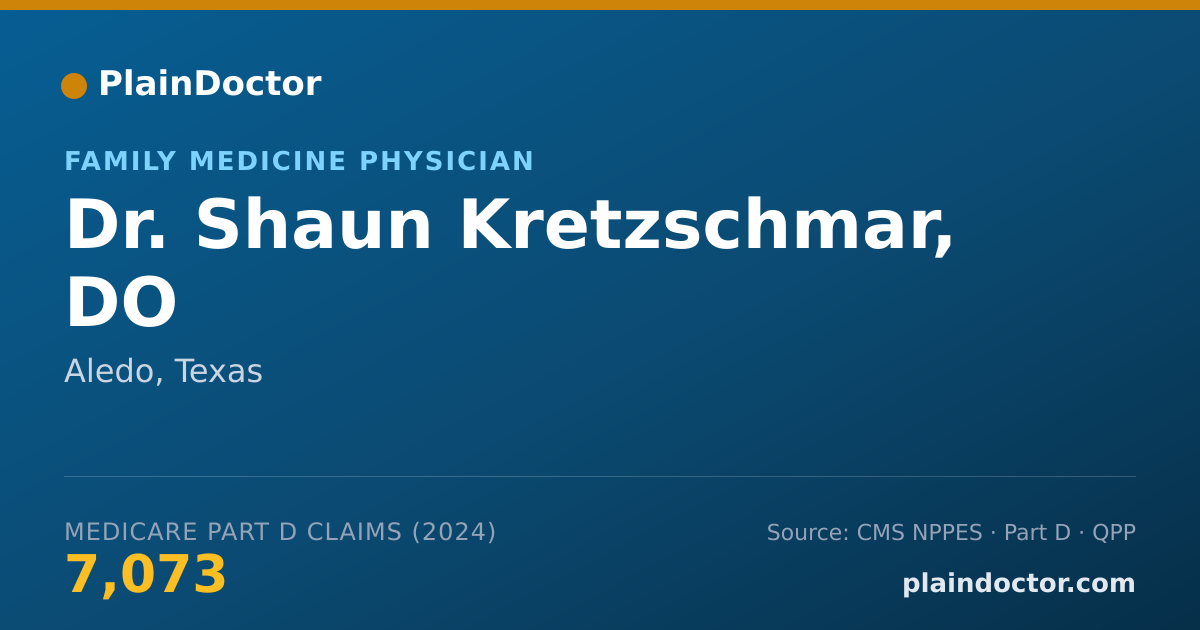 Shareable card for Shaun Kretzschmar, DO - Family Medicine Physician, Aledo, TX
