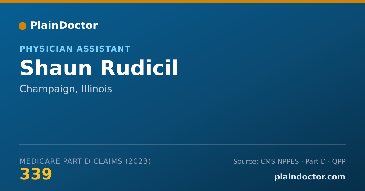 Shareable card for Shaun Rudicil - Physician Assistant, Champaign, IL
