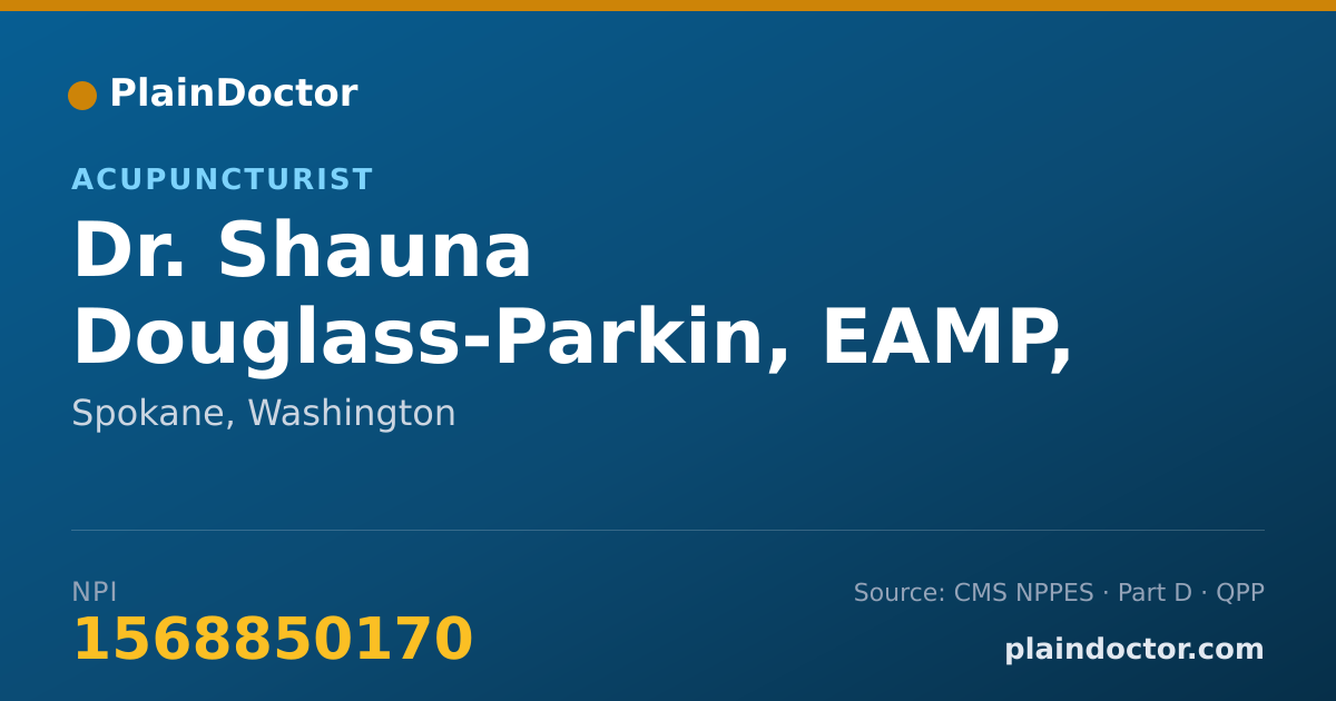 Shareable card for Shauna Douglass-Parkin, EAMP, L.AC. - Acupuncturist, Spokane, WA