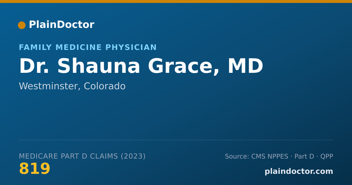 Shareable card for Shauna Grace, MD - Family Medicine Physician, Westminster, CO
