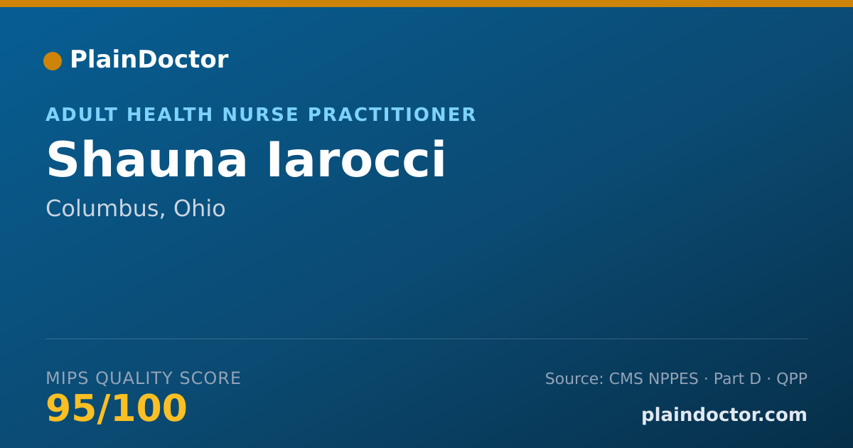 Shareable card for Shauna Iarocci - Adult Health Nurse Practitioner, Columbus, OH