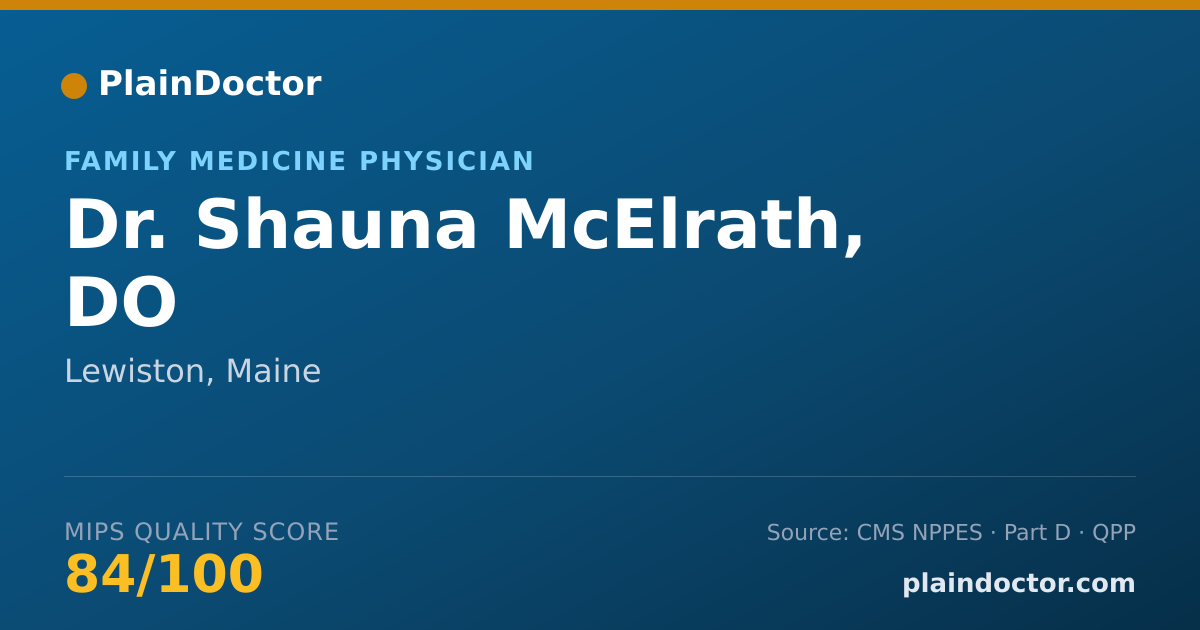 Shareable card for Shauna McElrath, DO - Family Medicine Physician, Lewiston, ME
